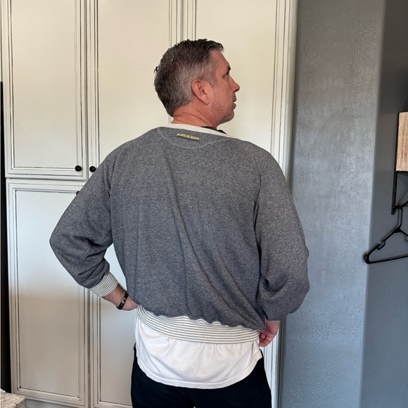 Vintage Y2k gray graphic French au dela du desert sweatshirt crewneck 2x - Picture 7 of 7